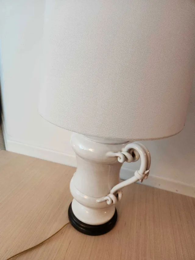 White Porcelain Ceramic Lamp image indicator(3)