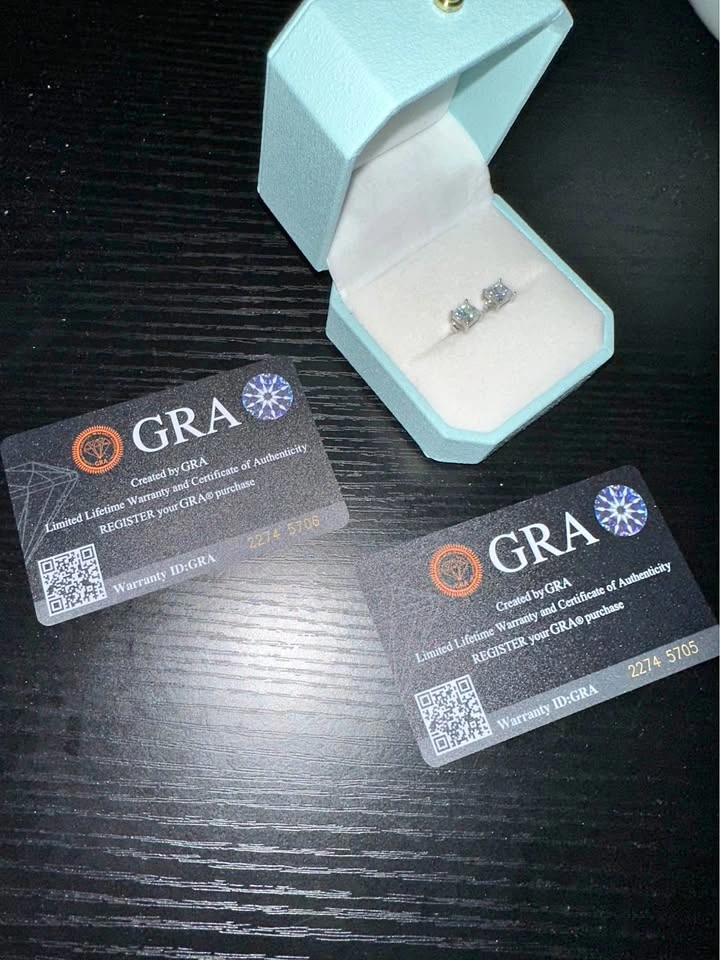 Moissanite Princess Cut Earrings