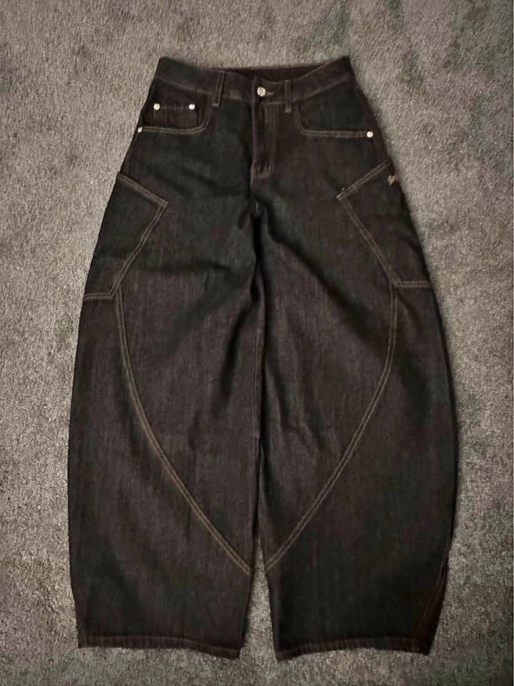 Black Raw Denim Jeans