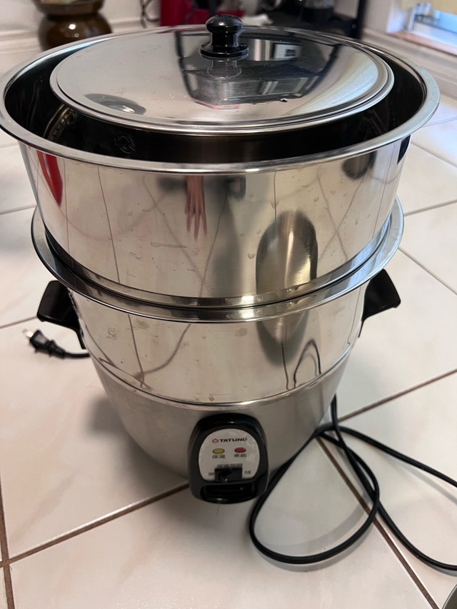 TATUNG Stainless Steel Rice Cooker / Steamer Set – Like New - photo 2