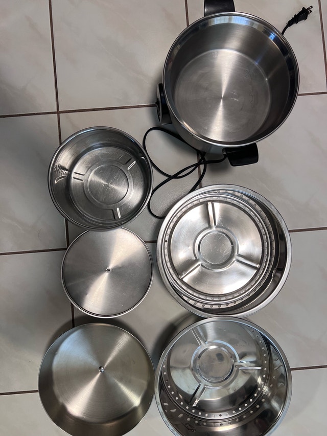 TATUNG Stainless Steel Rice Cooker / Steamer Set – Like New - photo 3