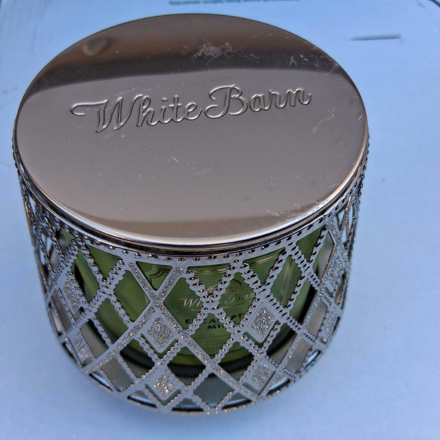 Bath & Body works Eucalyptus Mint 3 wick & holder New