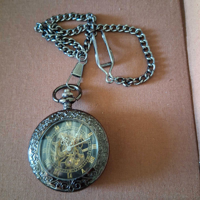 Dark Smoke Pocket watch quartz