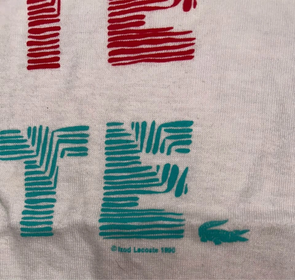 Vintage Lacoste 1990 Cotton Tee - Men's L (Slim Fit) - photo 3