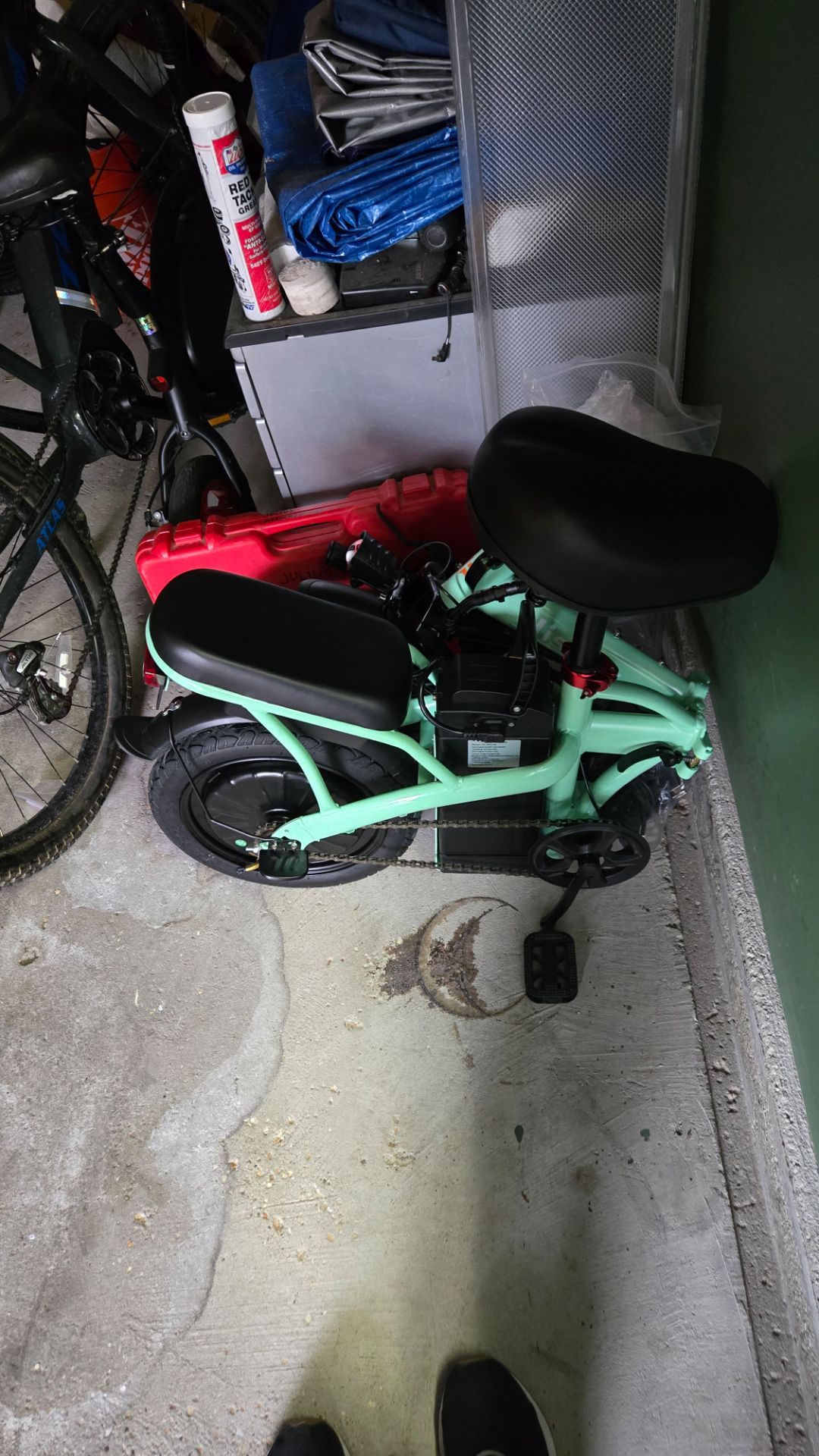 Mint Green Folding Ebike | Add a Rear Bag Option — $349 - photo 3