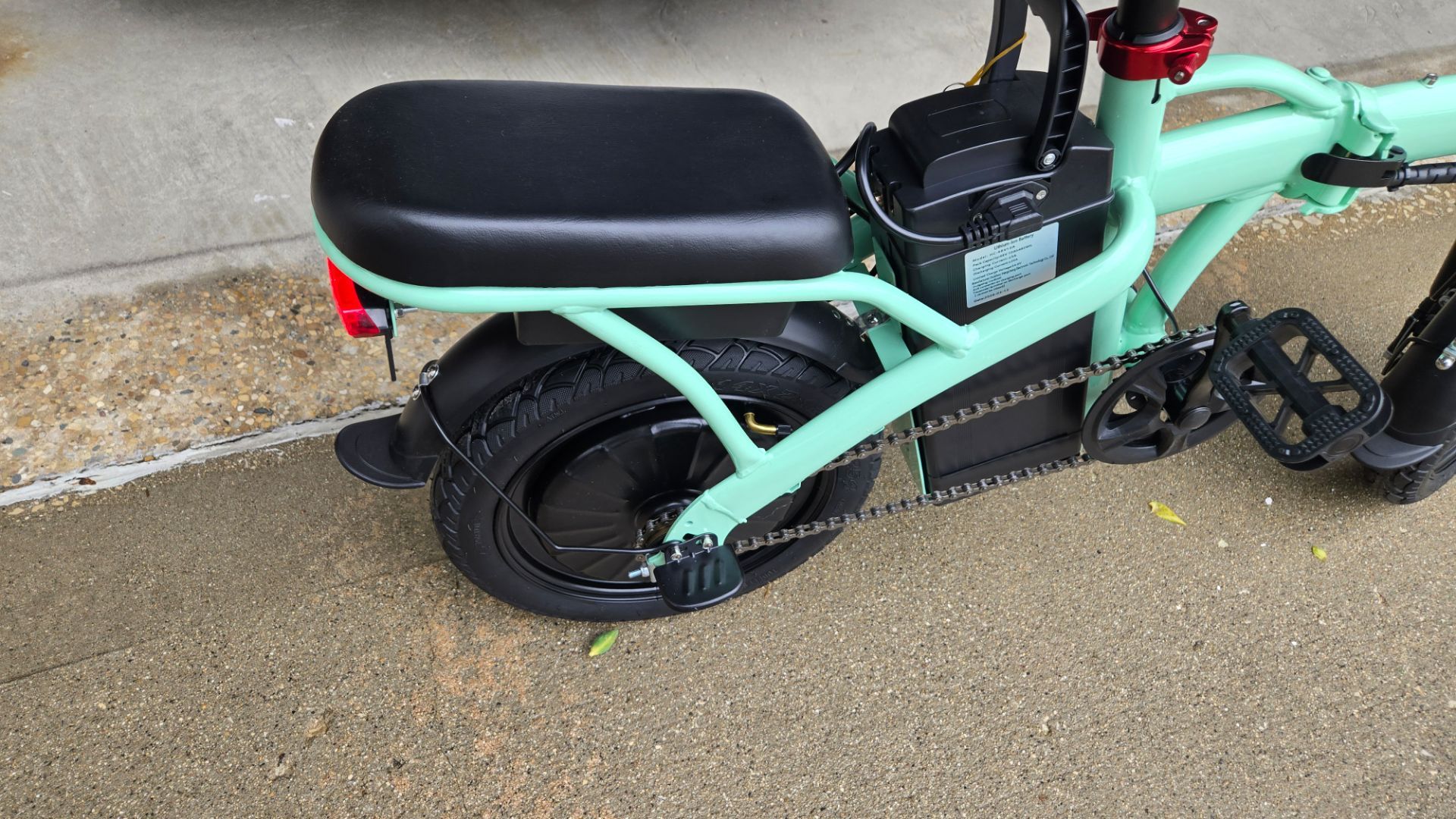 Mint Green Folding Ebike | Add a Rear Bag Option — $349 - photo 4