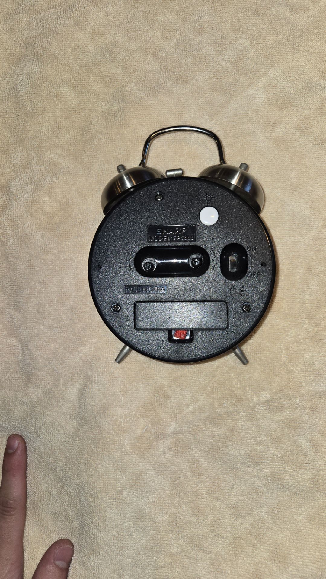 Sharp Alarm Clock | Classic Twin Bell | Silver — $10 - photo 2