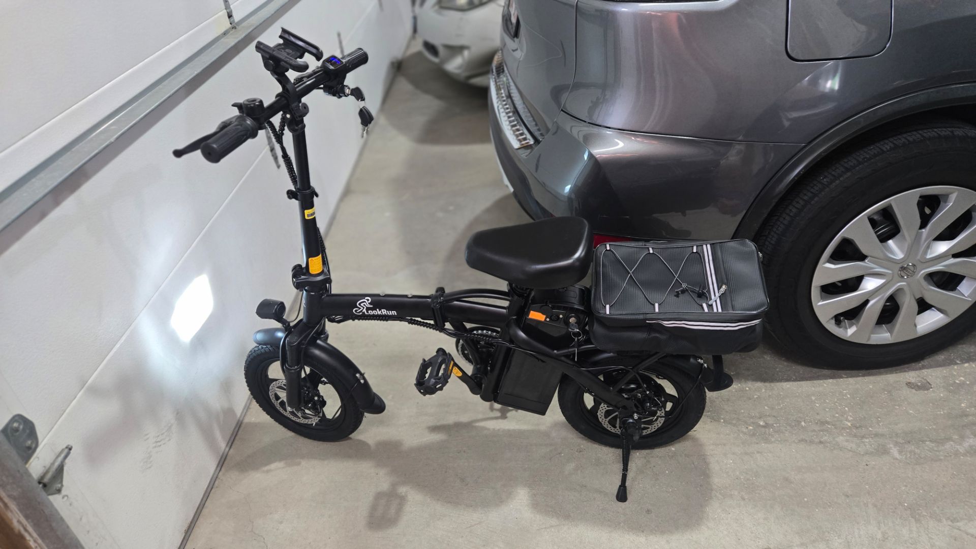 Folding Electric Delivery Bike | Rear Bag Included