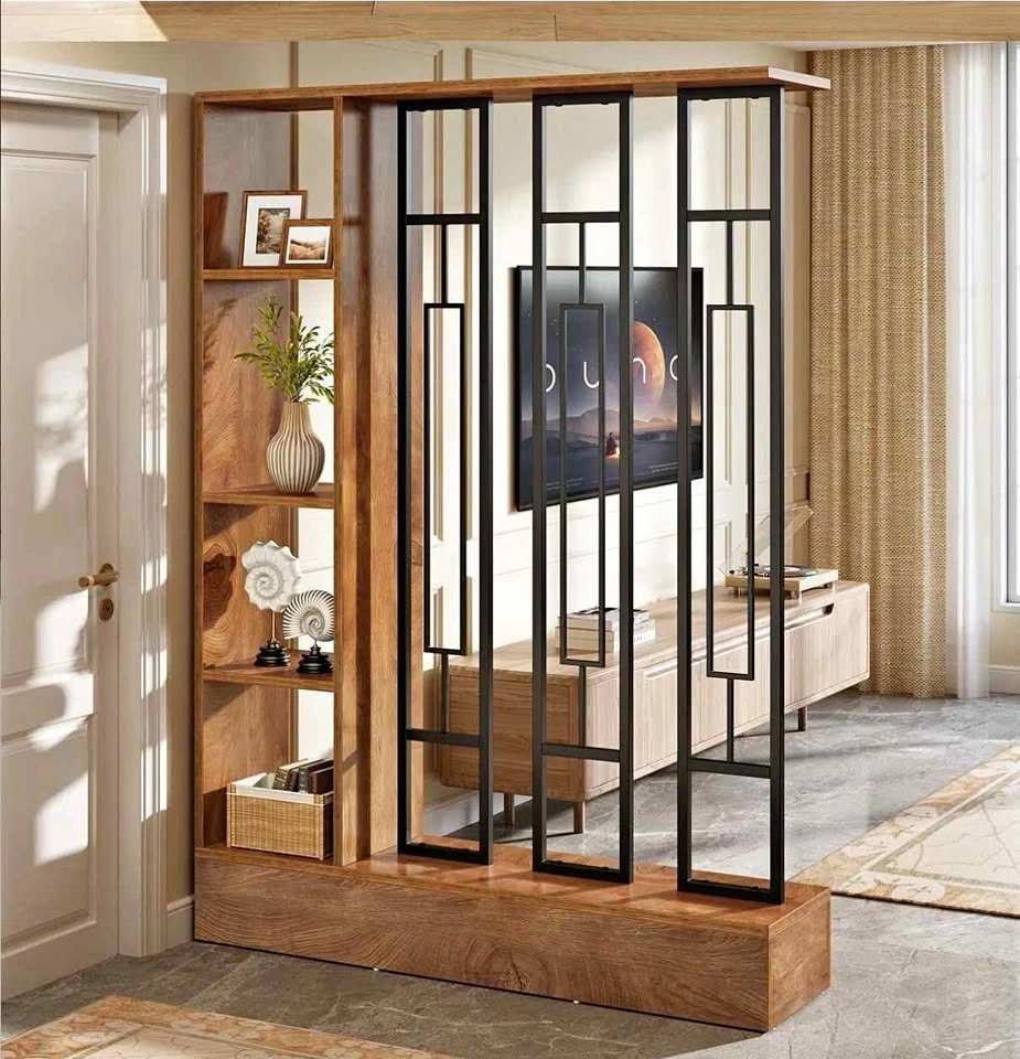 Wall Room Divider With Display Shelves (ONE)