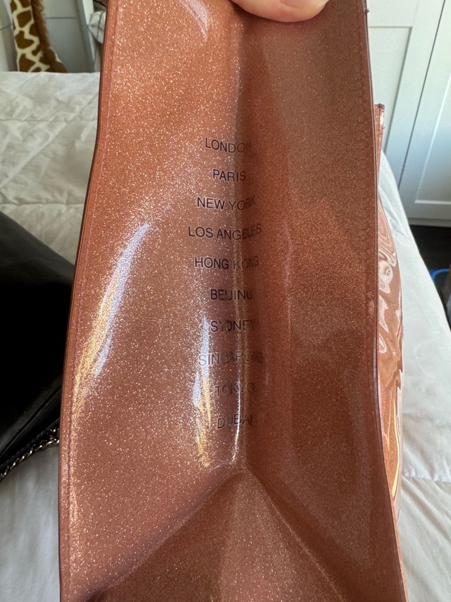 TED BAKER Purse Rose Pink Bow Sparkle Patent Leather - photo 5