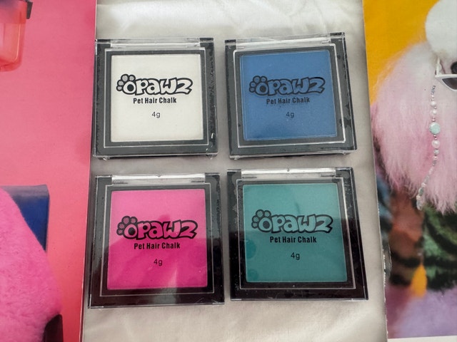 4 Brand New Pet Coloured Chalk Hair / Fur Fun Colouring Dye - photo 3