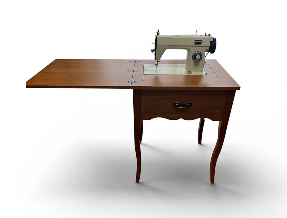 Antique Brother Sewing Machine Wood Table