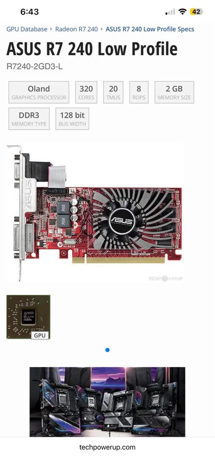 ASUS R7 240 Low Profile Graphics Card - photo 4