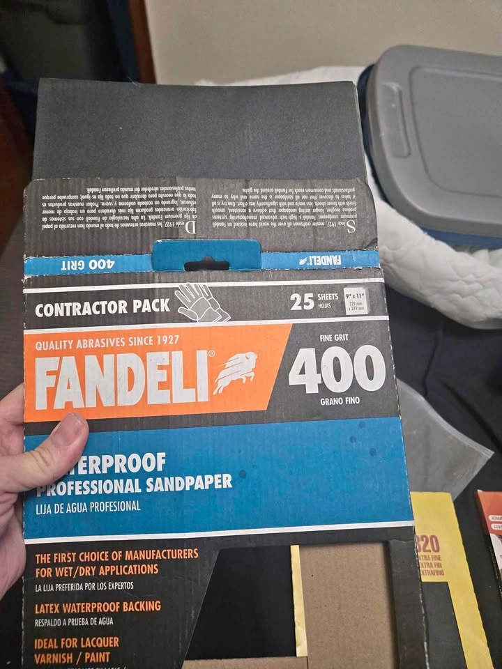 Multiple Grits of Sandpaper for Crafting