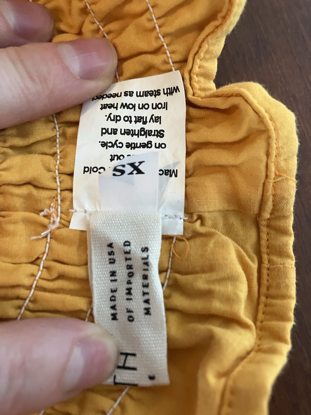Hackwith Design House Women's Golden Yellow Smocked Tube Top XS - photo 3