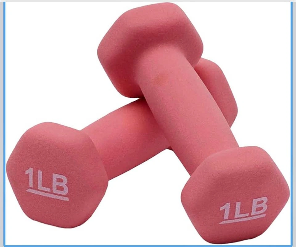 Brand New Amazon Basics 1lb Neoprene Dumbbell Set (Pair) – Pink