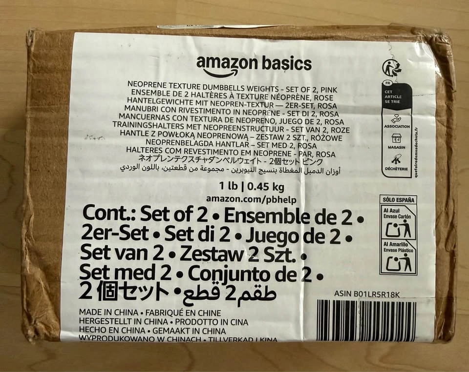 Brand New Amazon Basics 1lb Neoprene Dumbbell Set (Pair) – Pink - photo 4