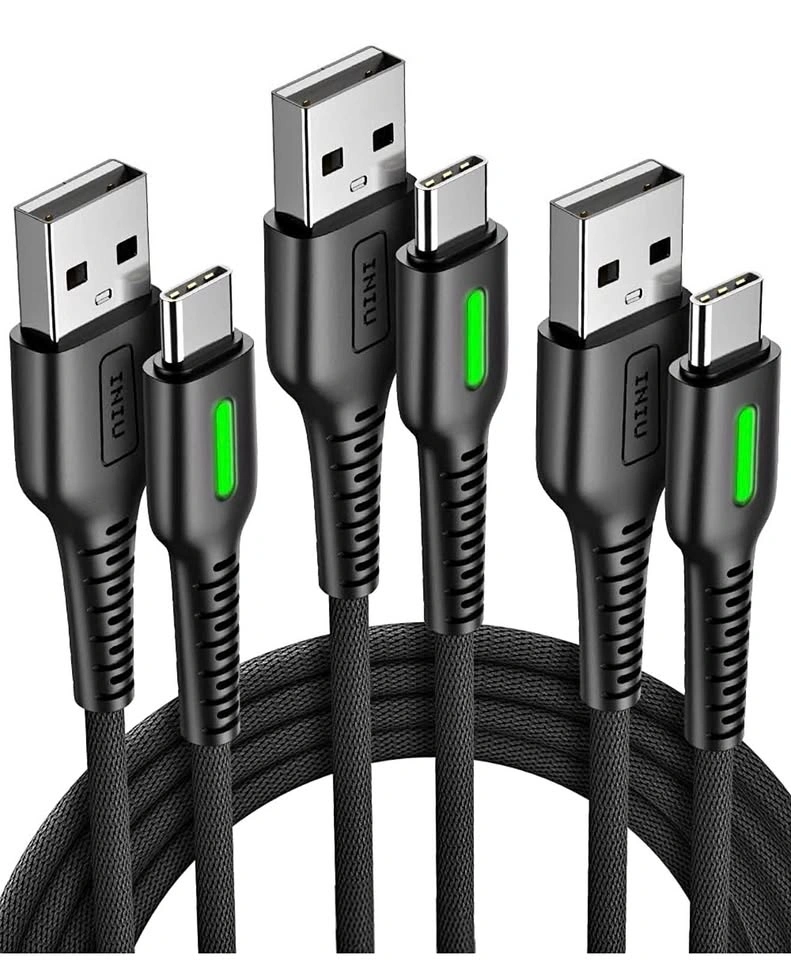 INIU USB-C Charging Cable 3-Pack – Durable Braided