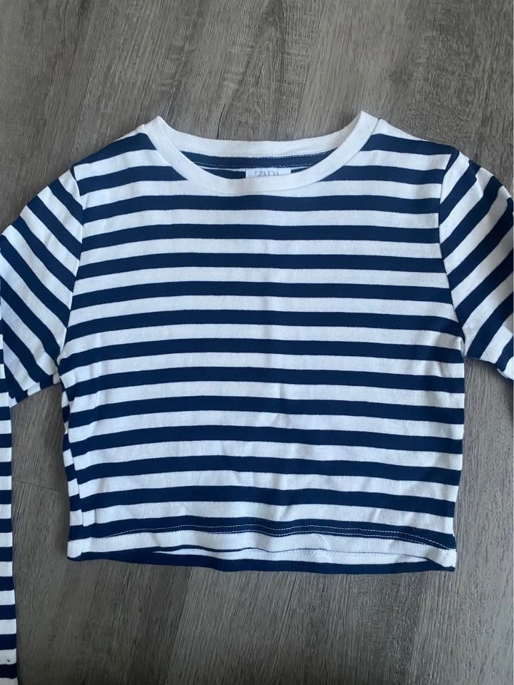 Zara Striped Crop Top - photo 3