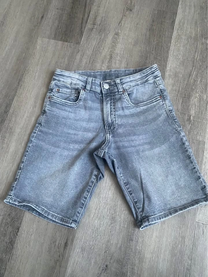 Zara Boys Gray Denim Carpenter Shorts Size 11-12