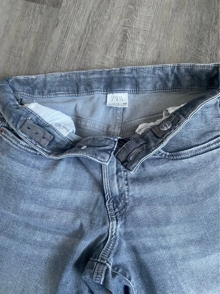 Zara Boys Gray Denim Carpenter Shorts Size 11-12 - photo 4