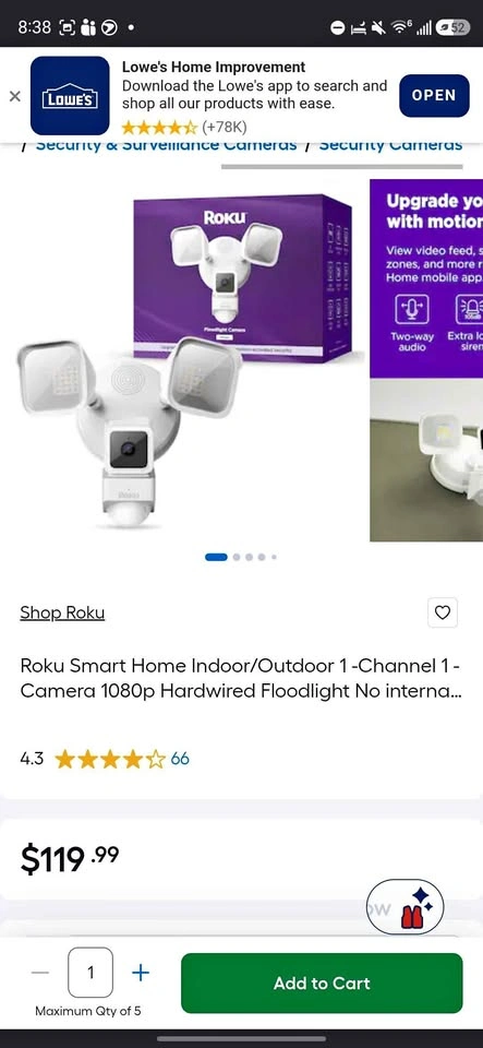 Roku Wired Floodlight
