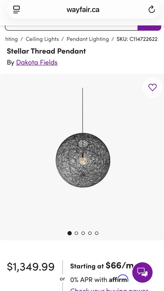 Large Stellar Thread Pendant Globe Light Fixture - Black - photo 2