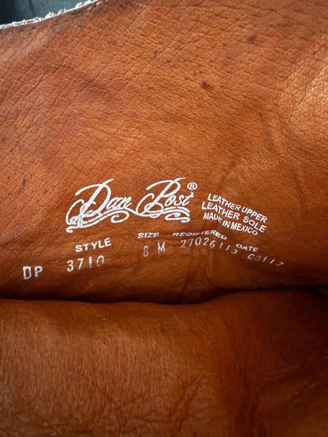 Dan Post Knee High Cowboy Boots Size 8 - photo 2