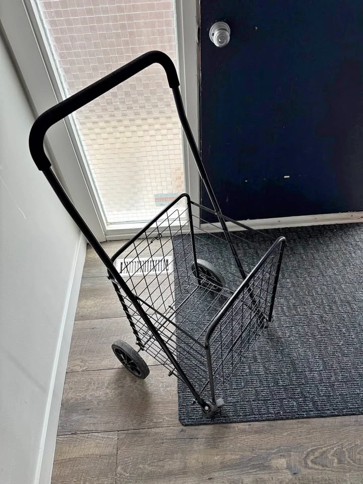 Black Folding Shopping Cart