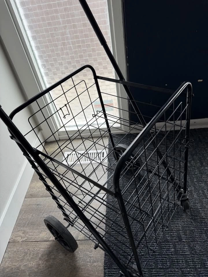 Black Folding Shopping Cart - photo 3