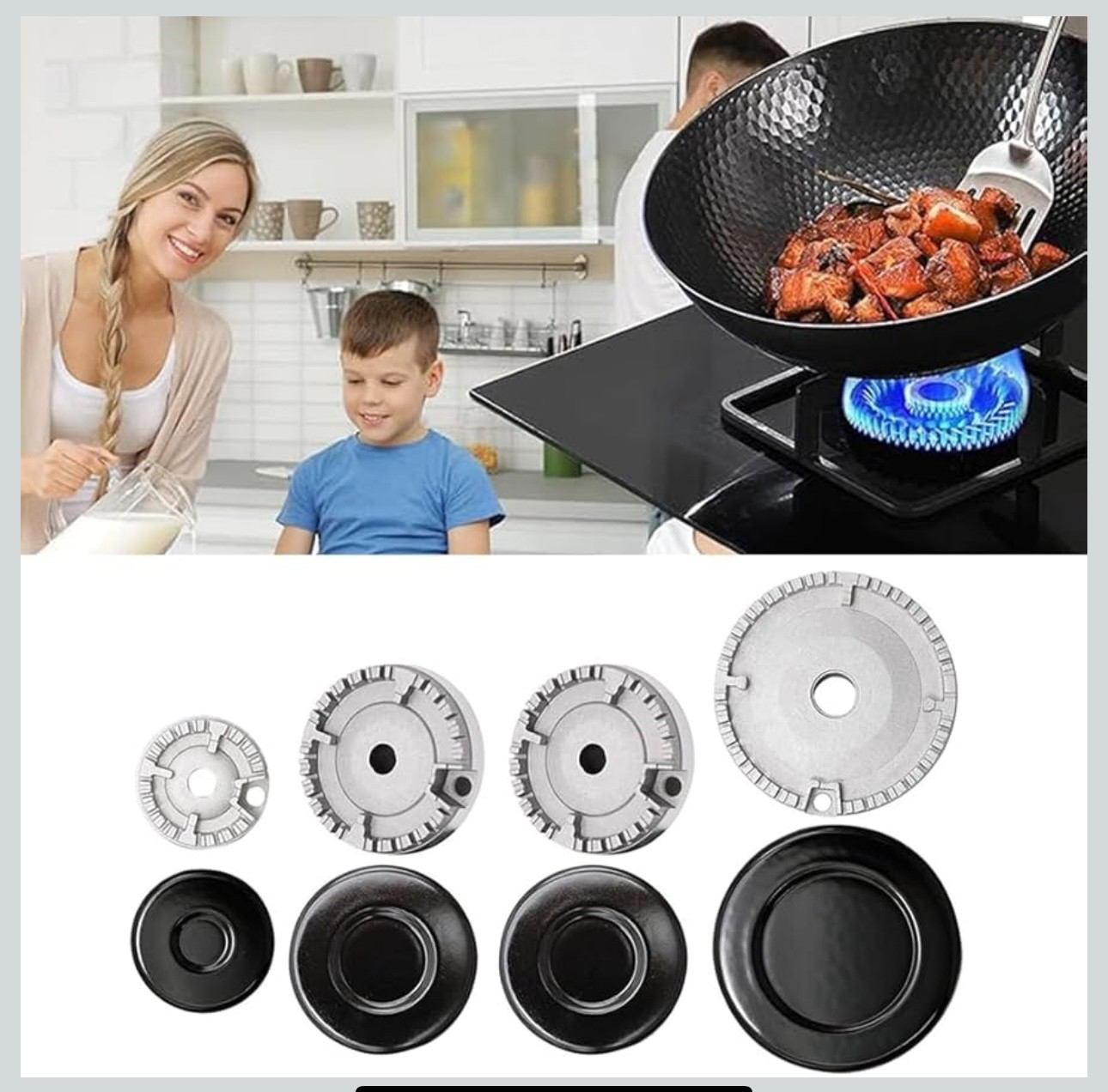 8 PCS Cooker Hat Set - Stove Lids