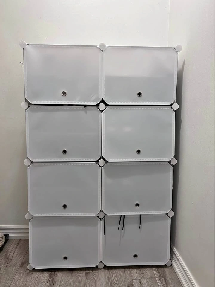 White Modular Shoe Rack Storage Organizer