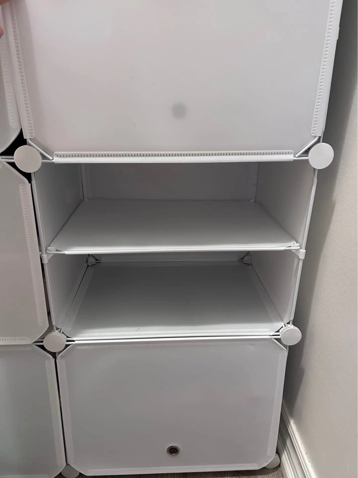 White Modular Shoe Rack Storage Organizer - photo 2