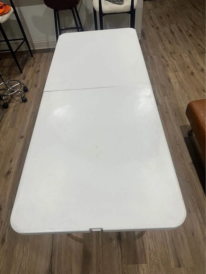 6-Foot White Folding Table - photo 3