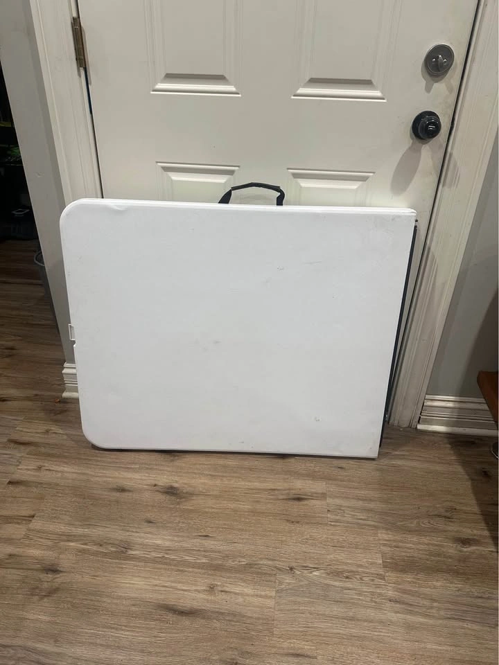 6-Foot White Folding Table - photo 5