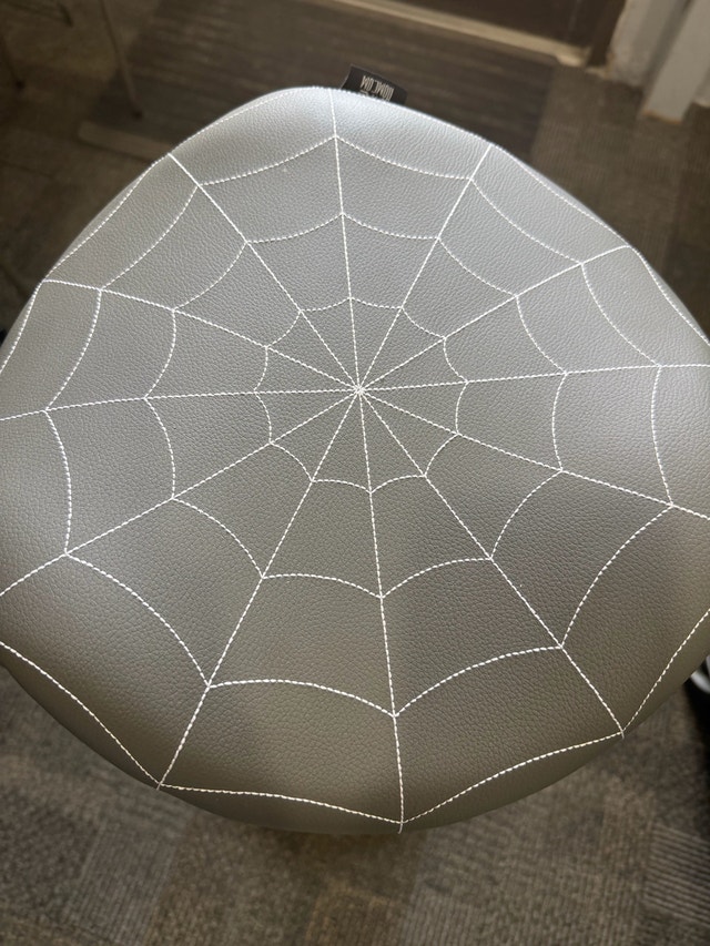 Grey Spiderweb Stool