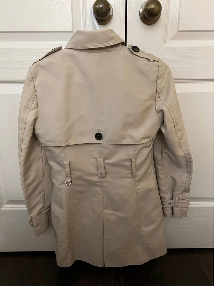 Zara Women's Light Beige Trench Coat - Size Medium - photo 3