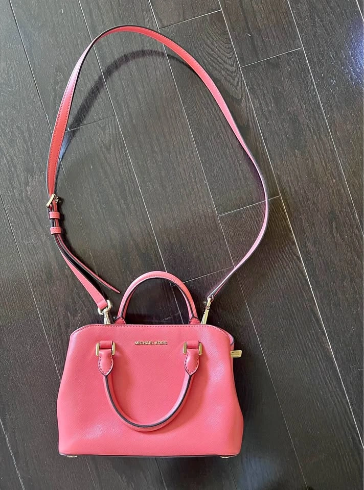 Michael Kors Women's Pink Leather Crossbody Bag