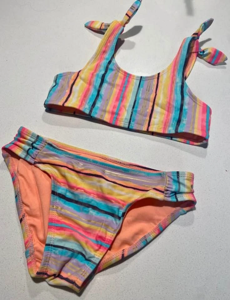 George Girls' Striped Bikini M/M (7-8)
