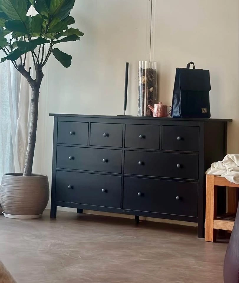 ✨ [OBO] Black-Brown IKEA 8-Drawer Hemnes - Solid & Clean