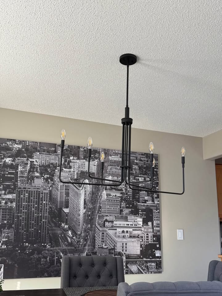 Black Dining Room Chandelier - photo 2