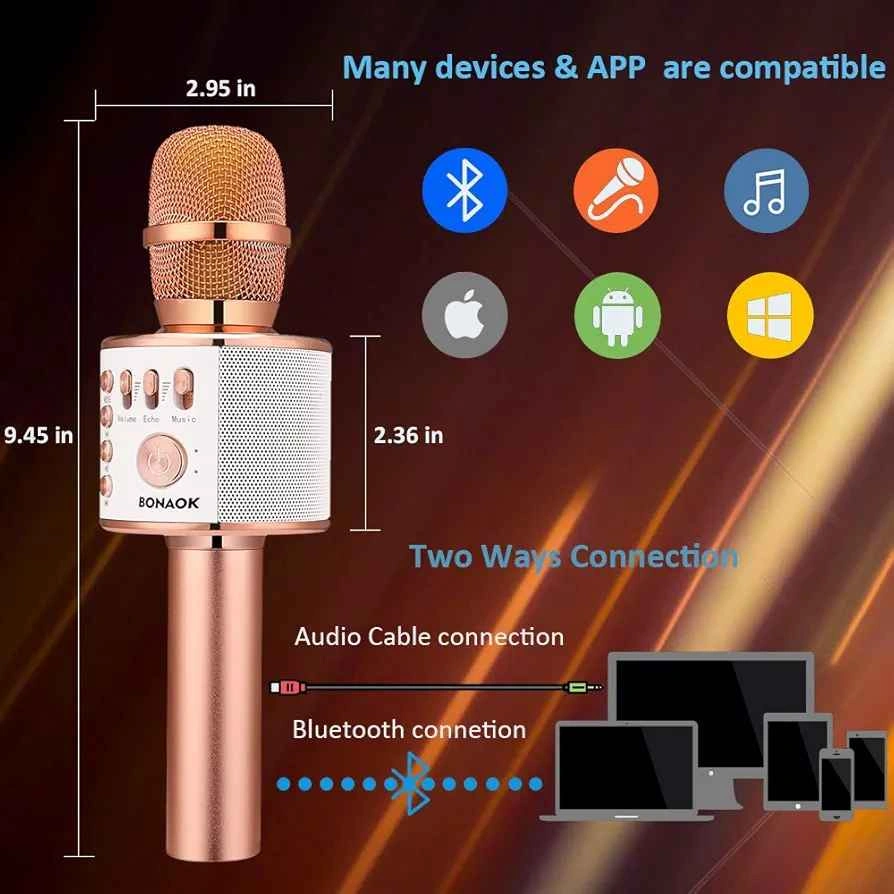 BONAOK Wireless Bluetooth Karaoke Microphone - PICKERING - photo 3
