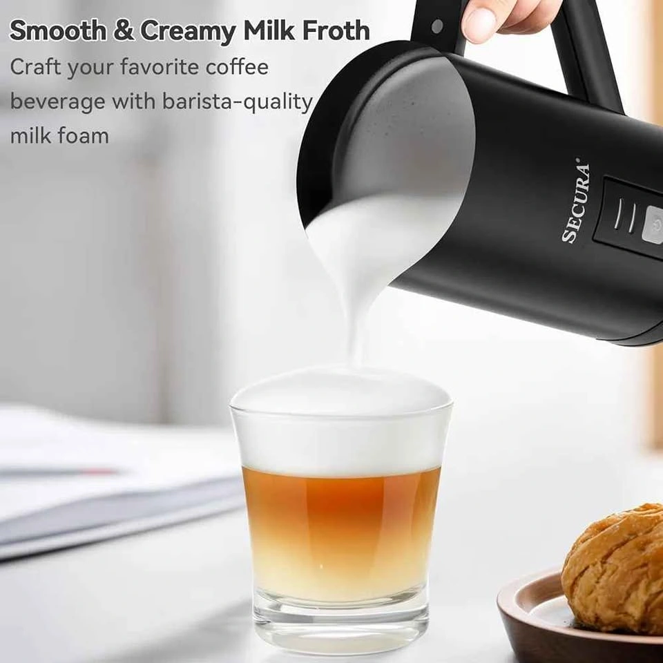 Secura Milk Frother, Electric Milk Steamer Stainless Steel - photo 2