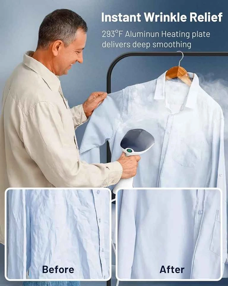 BEAUTURAL Steamer for Clothes, Portable Handheld Garment Wrinkle - photo 4