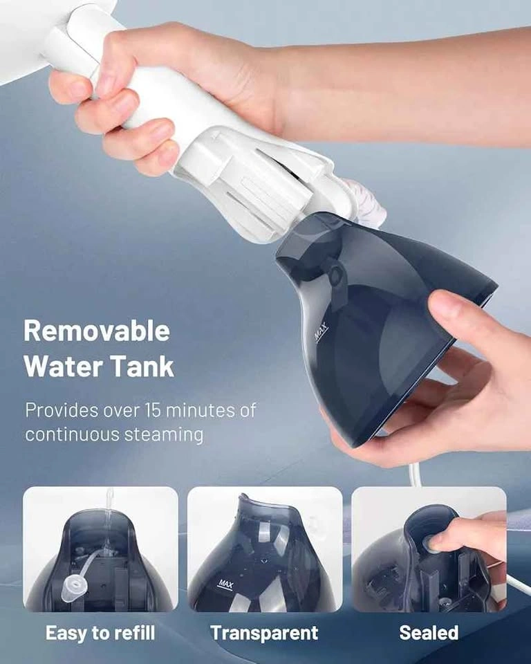 BEAUTURAL Steamer for Clothes, Portable Handheld Garment Wrinkle - photo 5