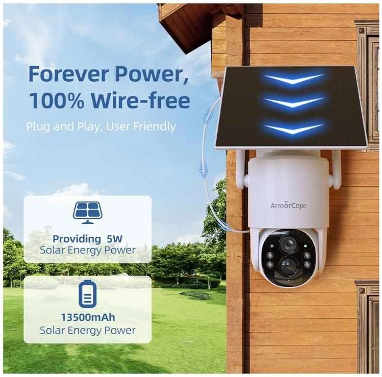 4G LTE Cellular Security Camera, No Wifi, 2.5K Solar Outdoor - photo 4