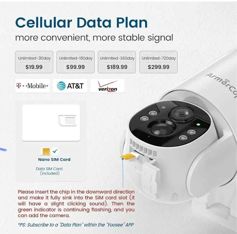 4G LTE Cellular Security Camera, No Wifi, 2.5K Solar Outdoor - photo 5