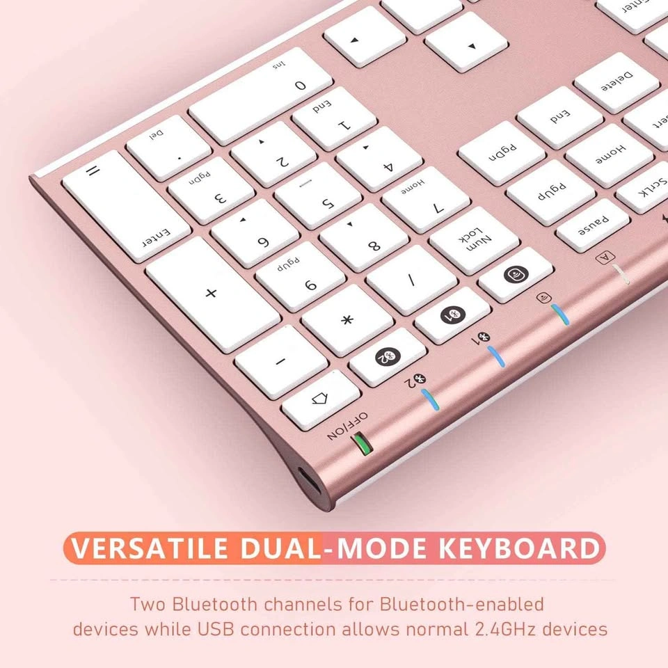 NIXIUKOL Rose Gold Wireless Keyboard Mouse Combo - photo 3