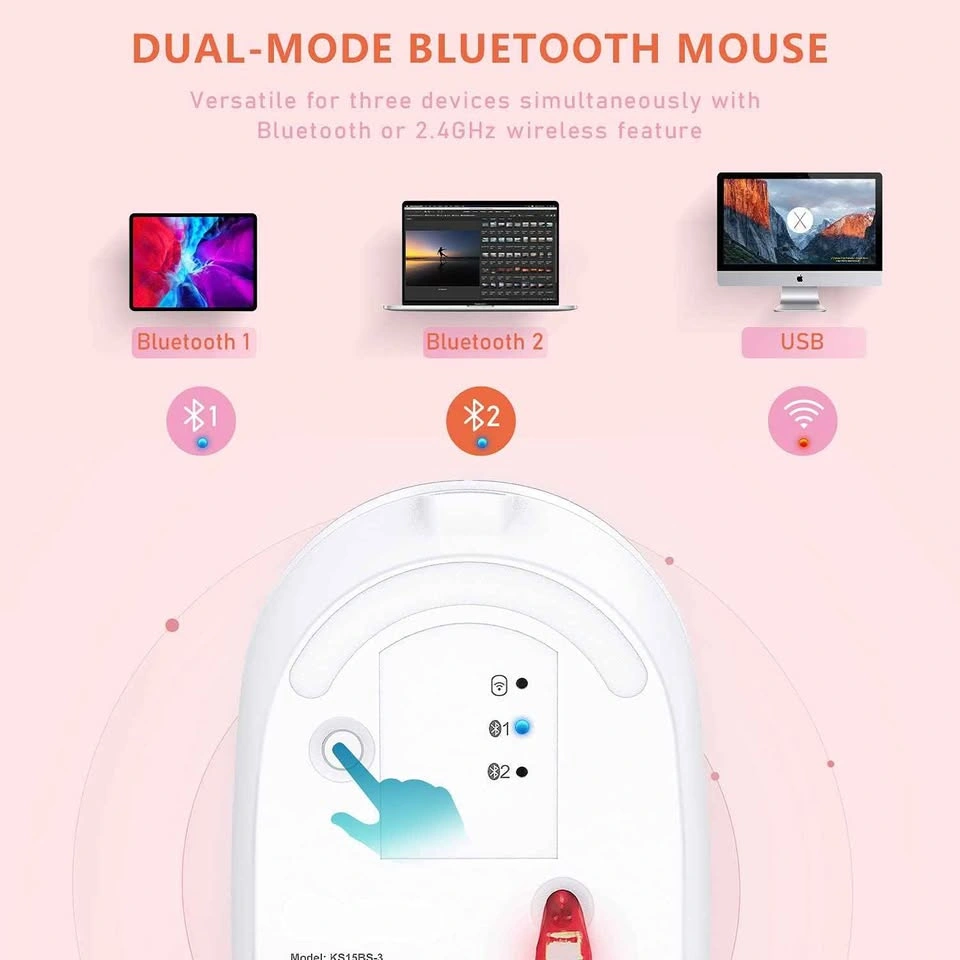 NIXIUKOL Rose Gold Wireless Keyboard Mouse Combo - photo 4