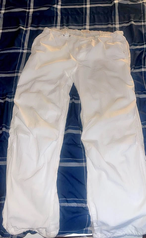 White Beach Pants with drawstring